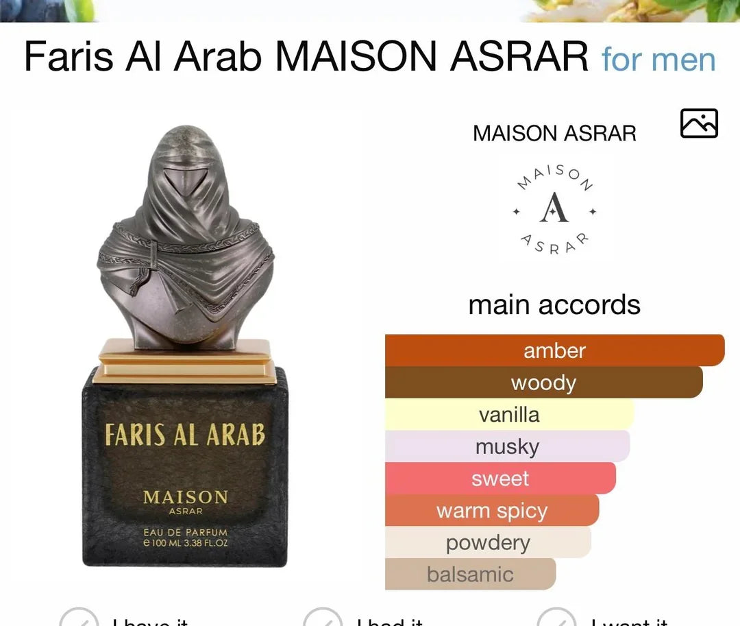 Maison Asrar Faris Al Arab Eau de Parfum