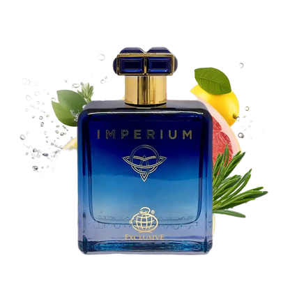 Anwendung des Fragrance World Imperium Eau de Parfum: Ein spritzender Duft in einem eleganten Ambiente.