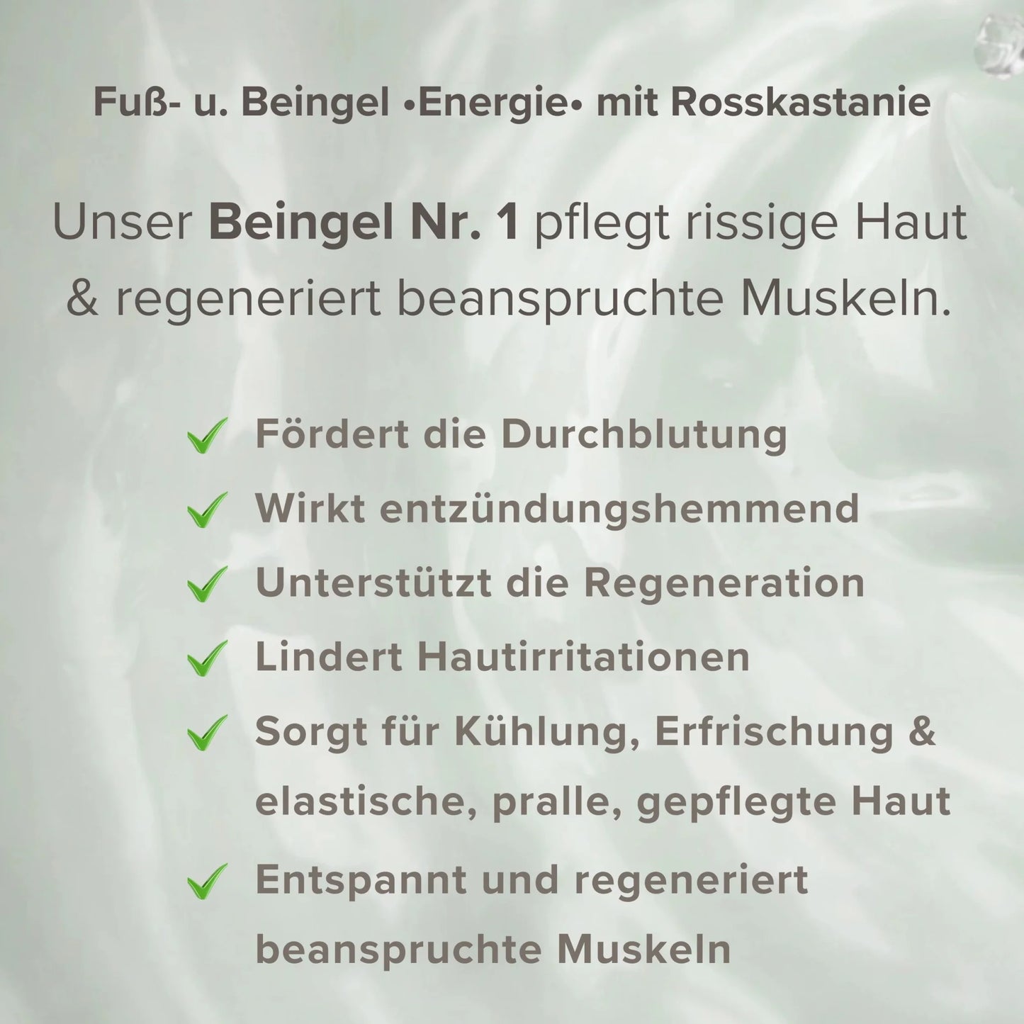 Fuß- und Beingel •Energie• mit Rosskastanie & Hagebuttenkernöl | Kühlende Naturkosmetik