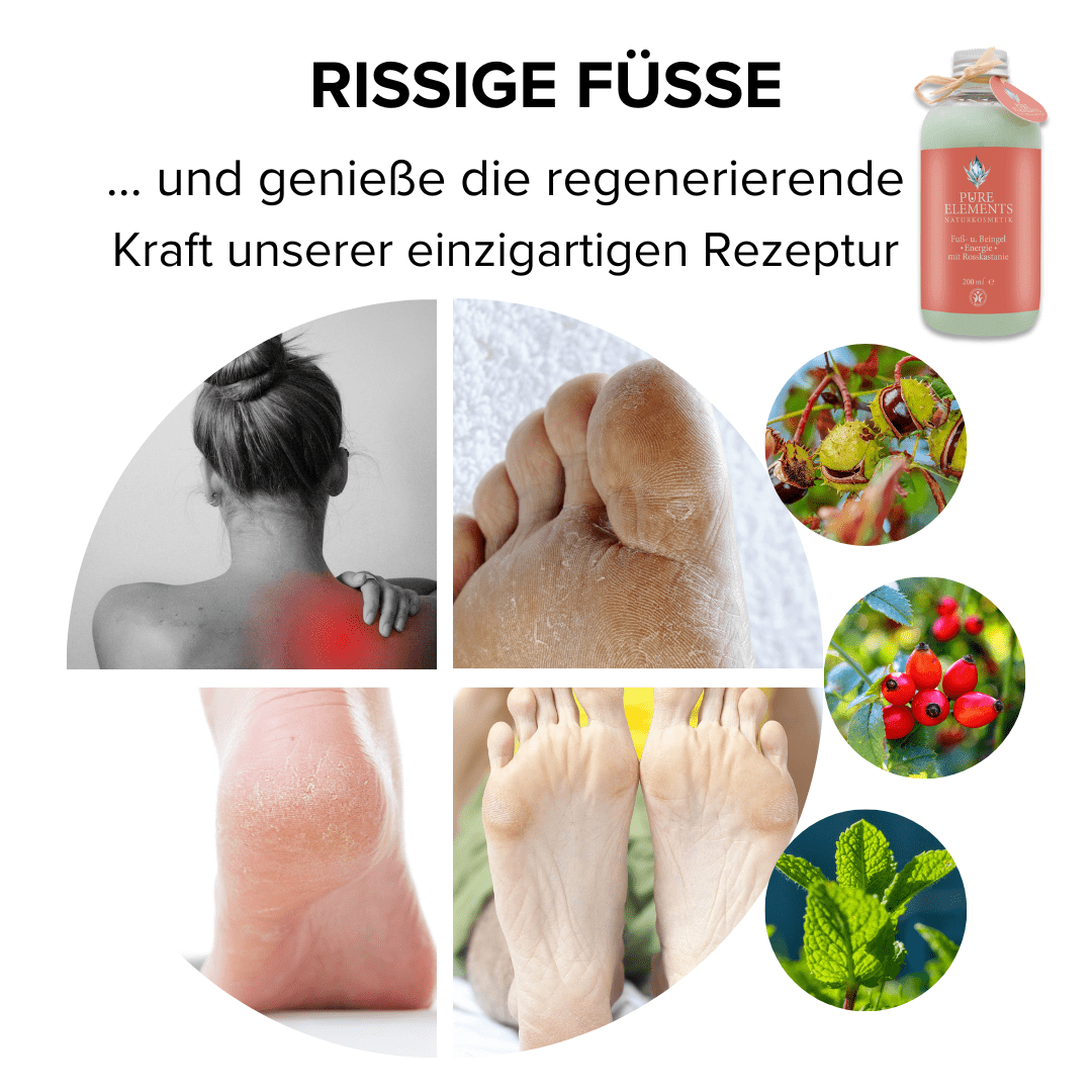 Fuß- und Beingel •Energie• mit Rosskastanie & Hagebuttenkernöl | Kühlende Naturkosmetik