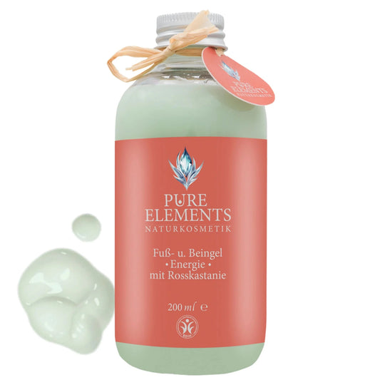 Fuß- und Beingel •Energie• mit Rosskastanie & Hagebuttenkernöl | Kühlende Naturkosmetik