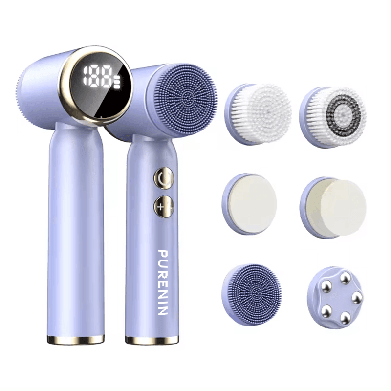Purenin Gesichtsbürste mit ergonomischem Design für bequeme Anwendung und Reinigung