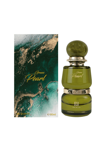 Ahmed Al Maghribi Green Pearl Eau de Parfum 80ml in eleganter Flasche, idealer Unisex Duft für jeden Anlass.