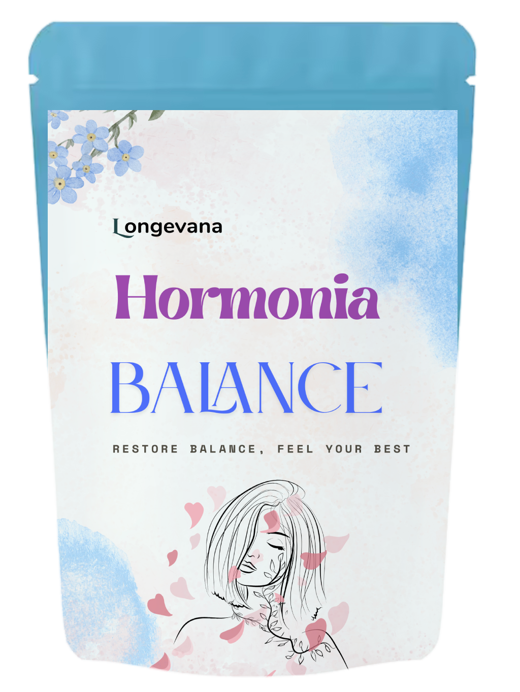 Harmonia Balance von Longevana in hochwertiger Verpackung für hormonelle Balance und Vitalität.