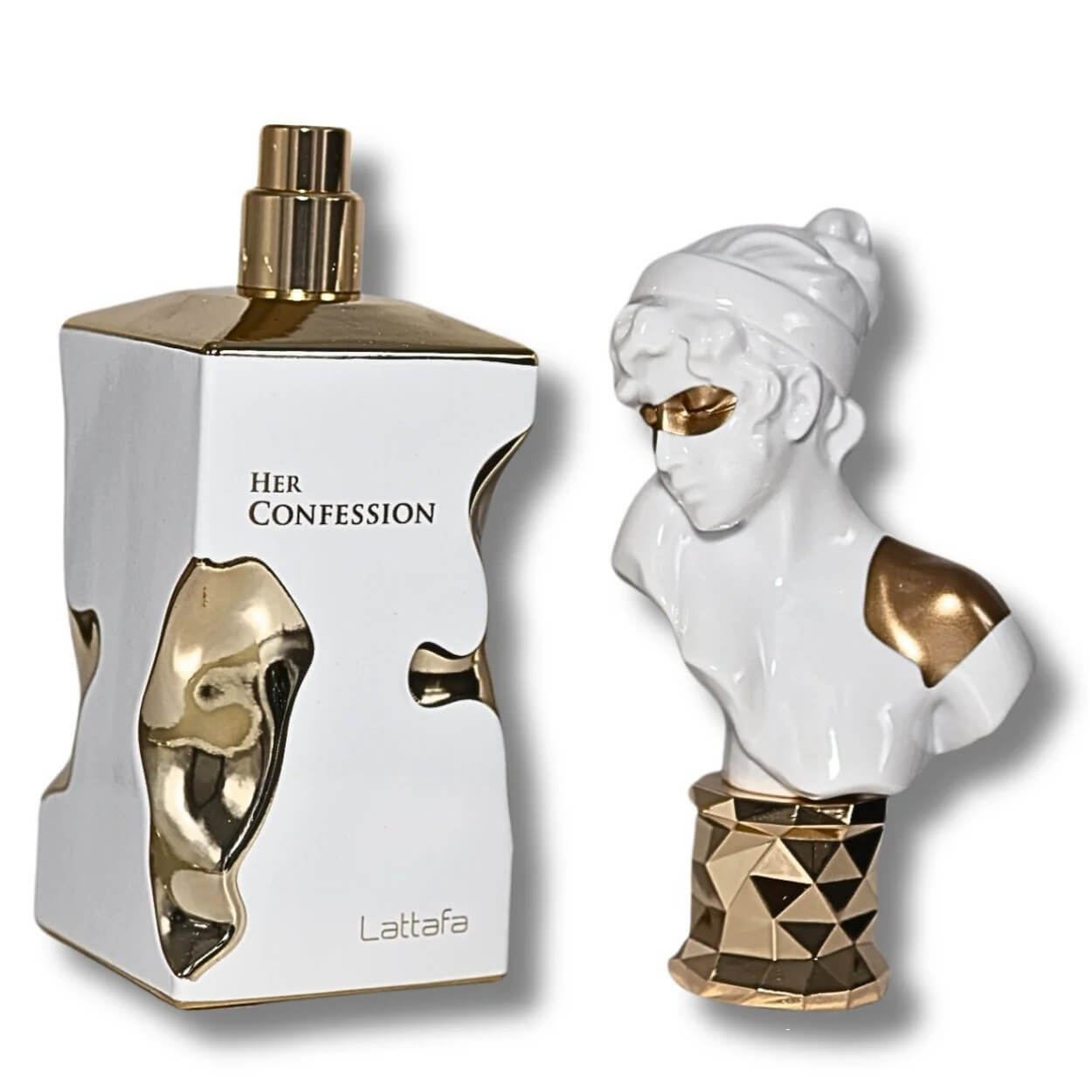 Detailaufnahme der floralen Noten von Lattafa Her Confession, ein exquisite Eau de Parfum.