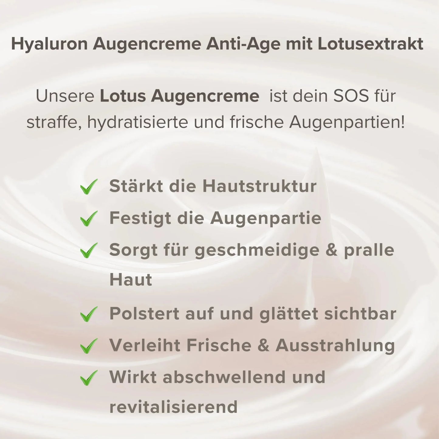 Hyaluron Augencreme •Anti Age• mit Lotusextrakt