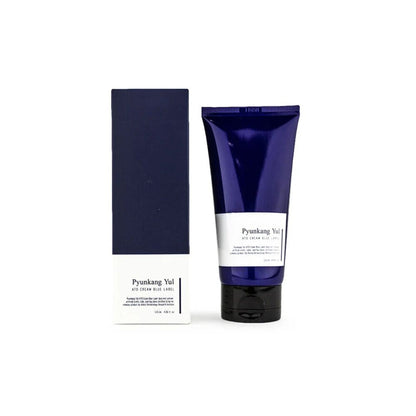 Detailansicht der Pyunkang Yul ATO Cream in blauer Verpackung, ideal für die tägliche Anwendung bei sensibler Haut
