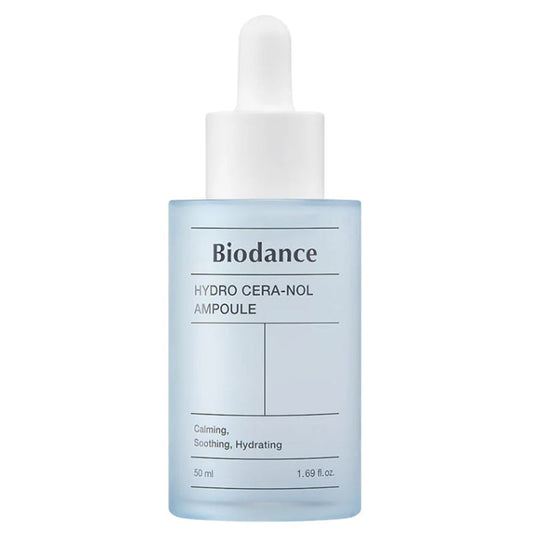 Biodance Hydro Cera-nol Ampoule in 50 ml Flasche, ideales Serum für trockene Haut und intensive Feuchtigkeit.