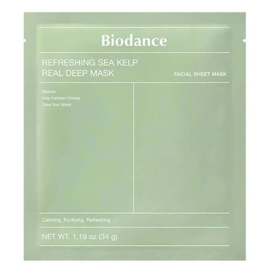 Refreshing Sea Kelp Tuchmaske von Biodance, ideal für intensive Hautpflege mit Meeresalgen.