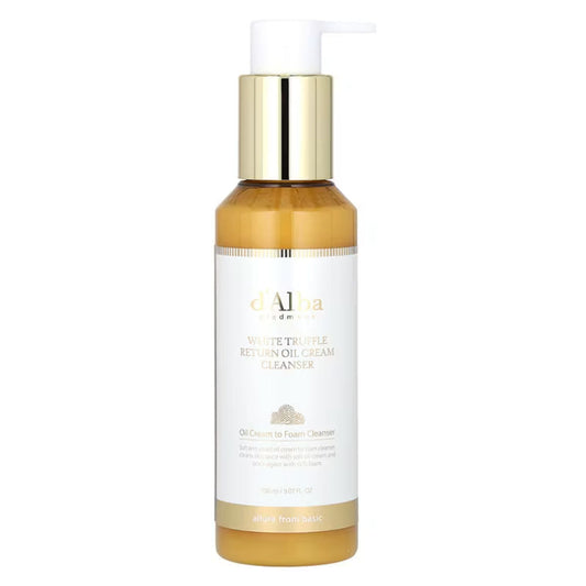 d'Alba White Truffle Cleanser in eleganter Verpackung, ideal für empfindliche Haut und vegane Reinigung.