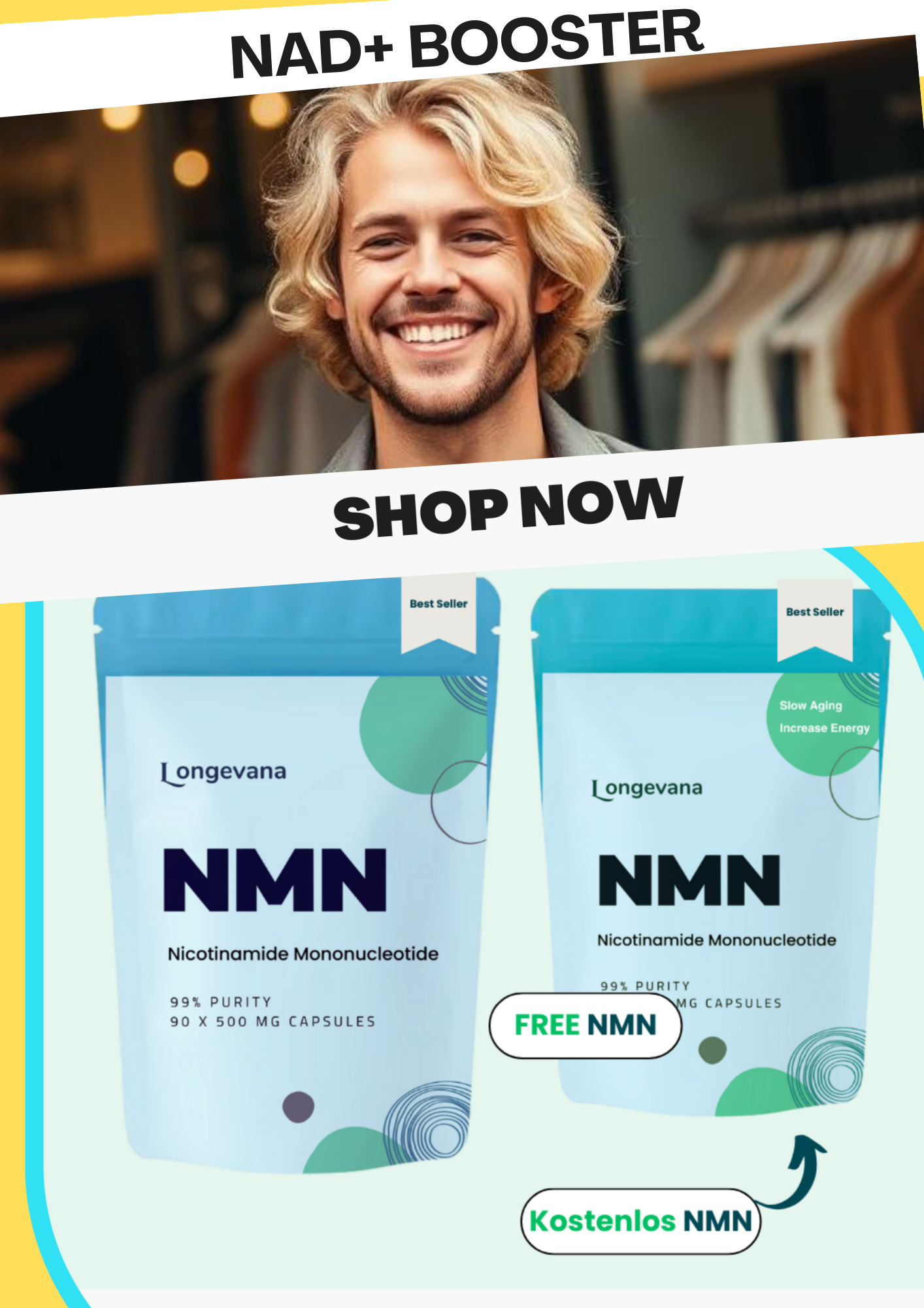 Die NMN Kapseln sind rein und vegan, ideal für Nahrungsergänzung.