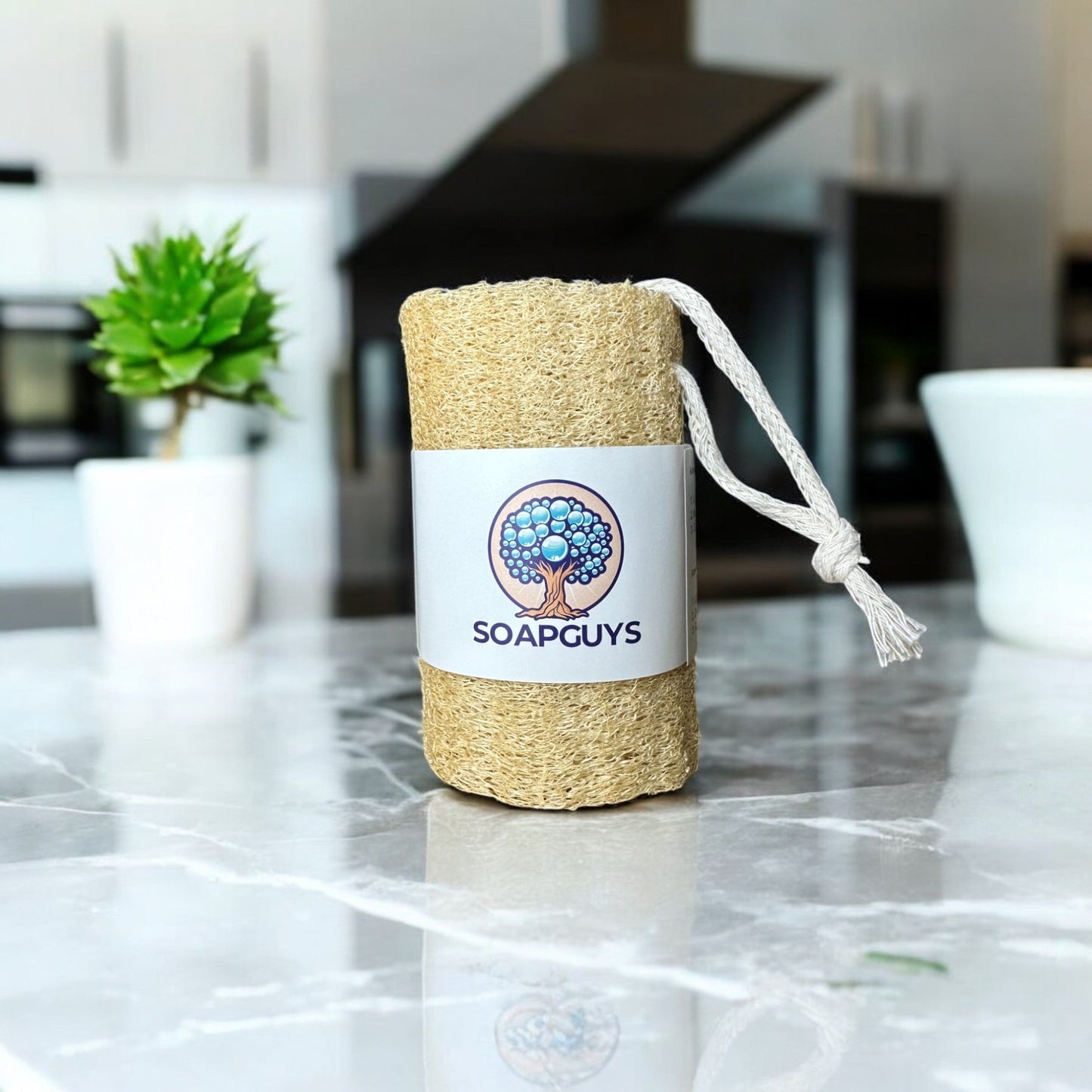 Luffa-Schwamm von ekovita – 100% naturbelassener, ökologischer Schwamm für natürliche Hautpflege.