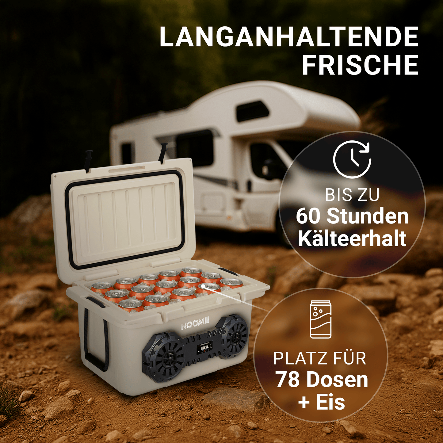 NooMii ArcticBeat 45 – Premium Kühlbox mit Bluetooth-Lautsprecher (45L)