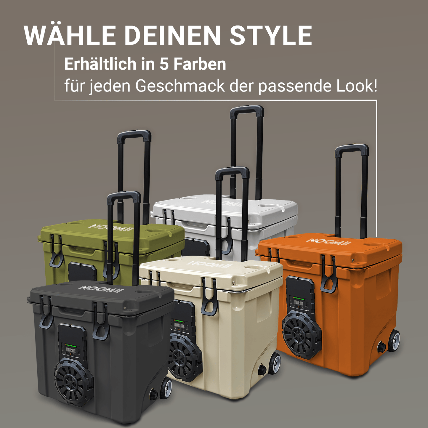 NooMii BeatRoller 35 – Rollbare Kühlbox mit Bluetooth-Lautsprecher (35L)