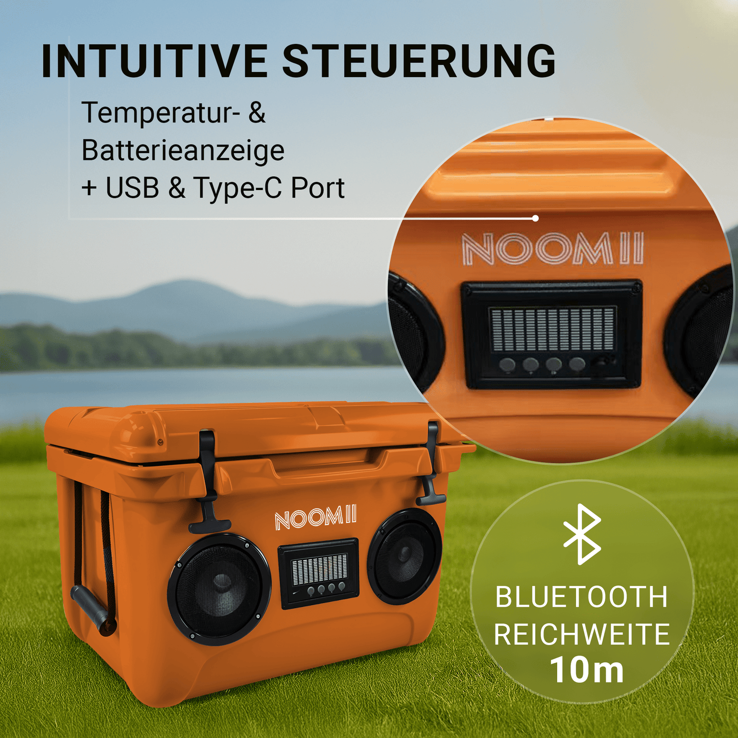 NooMii ColdBeats 35 – Kühlbox mit Bluetooth-Lautsprecher (35L)