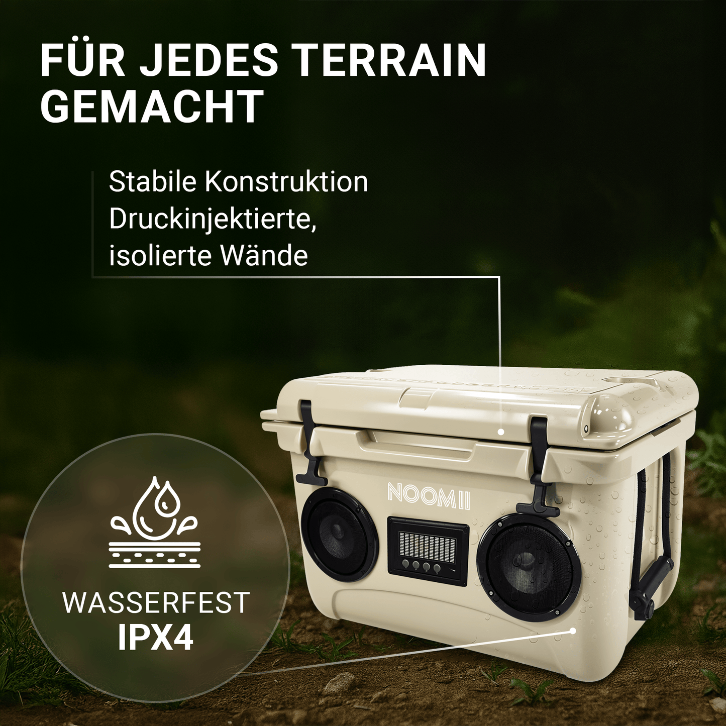 NooMii ColdBeats 35 – Kühlbox mit Bluetooth-Lautsprecher (35L)