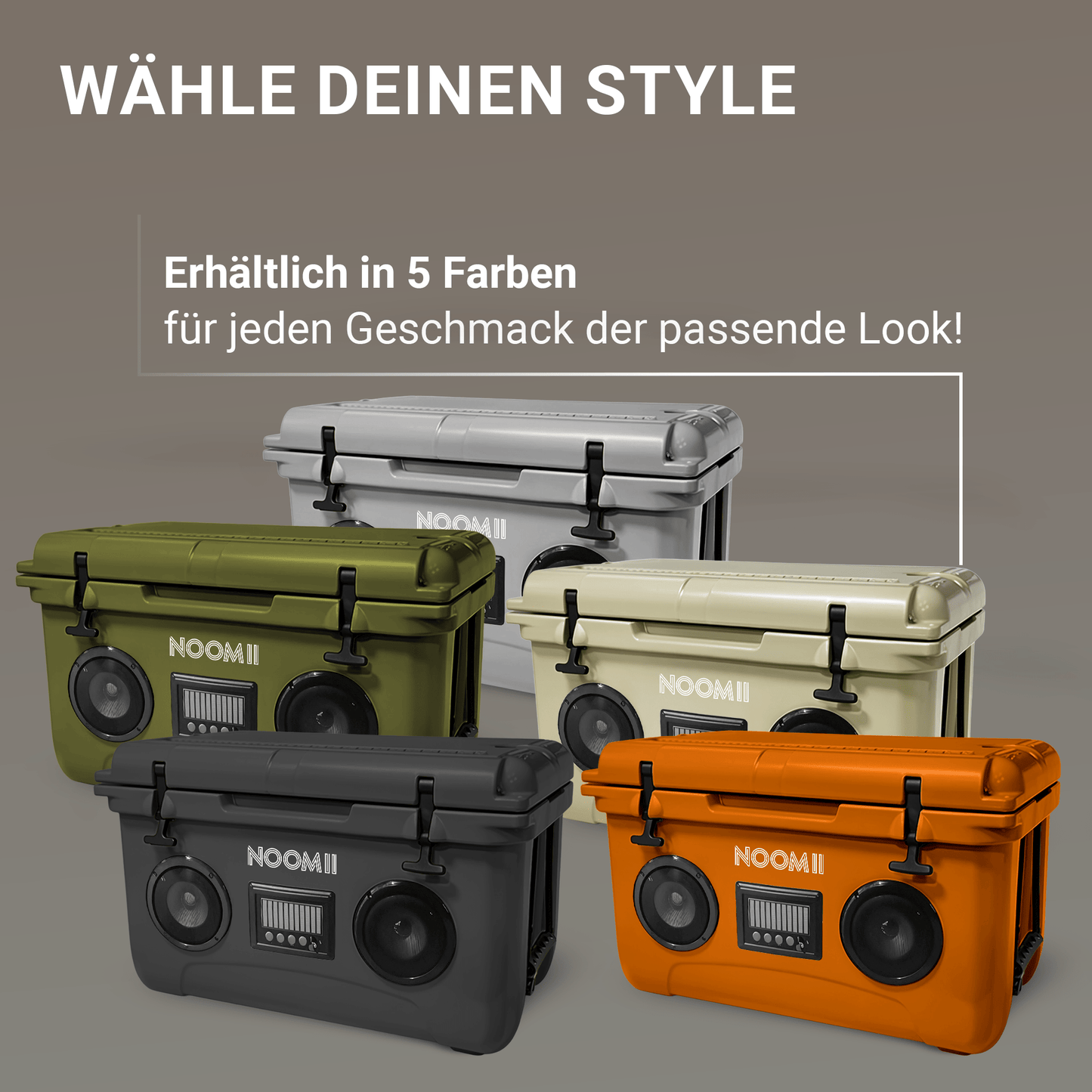 NooMii ColdBeats 45 – Kühlbox mit Bluetooth-Lautsprecher (45L)