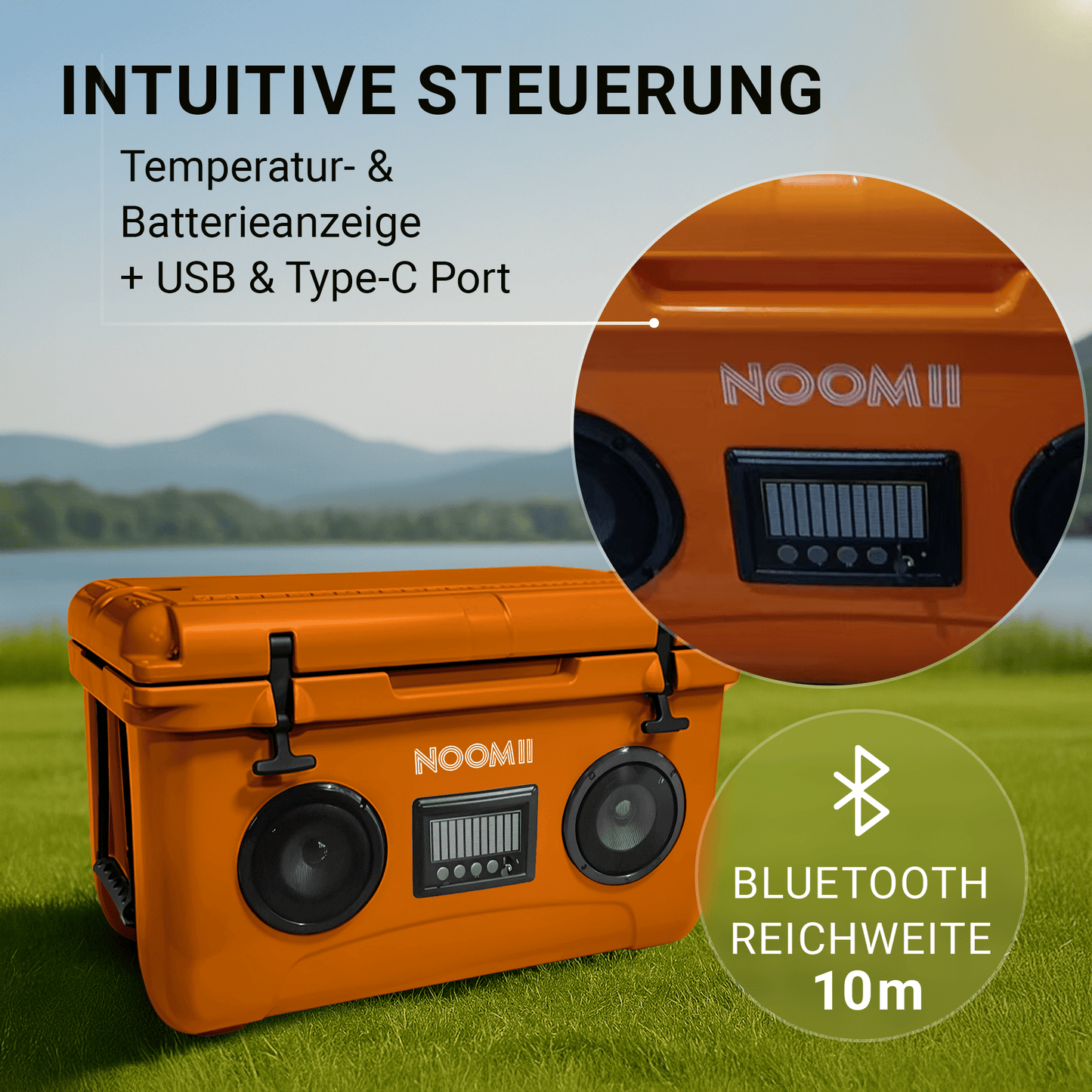 NooMii ColdBeats 45 – Kühlbox mit Bluetooth-Lautsprecher (45L)
