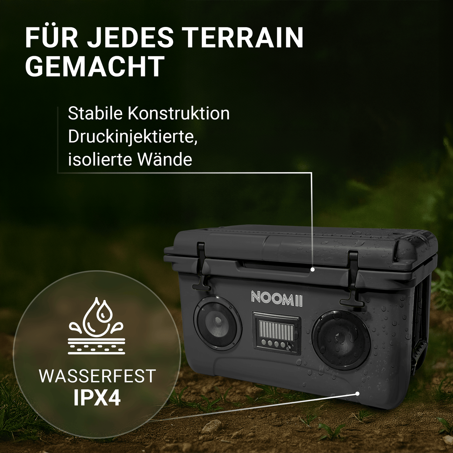 NooMii ColdBeats 45 – Kühlbox mit Bluetooth-Lautsprecher (45L)
