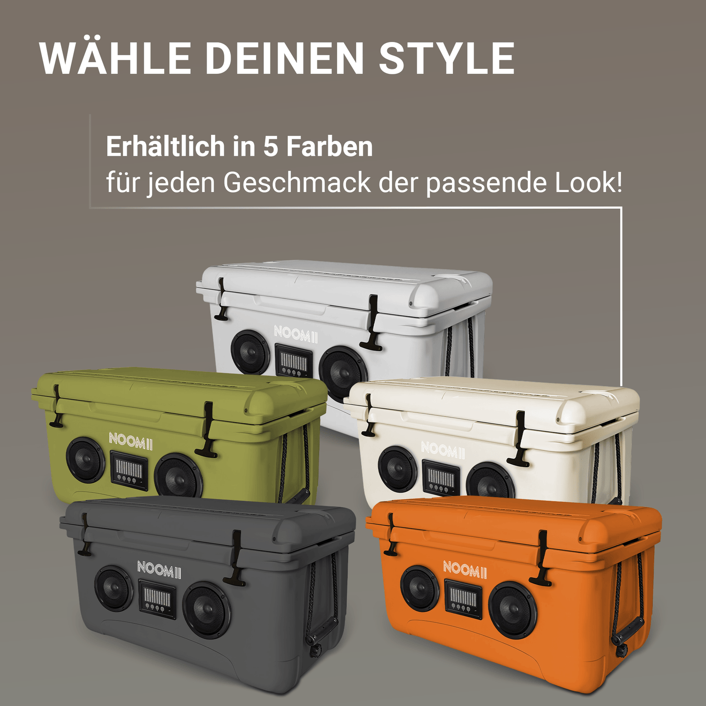 NooMii ColdBeats 65 – XXL Kühlbox mit Bluetooth-Lautsprecher (65L)