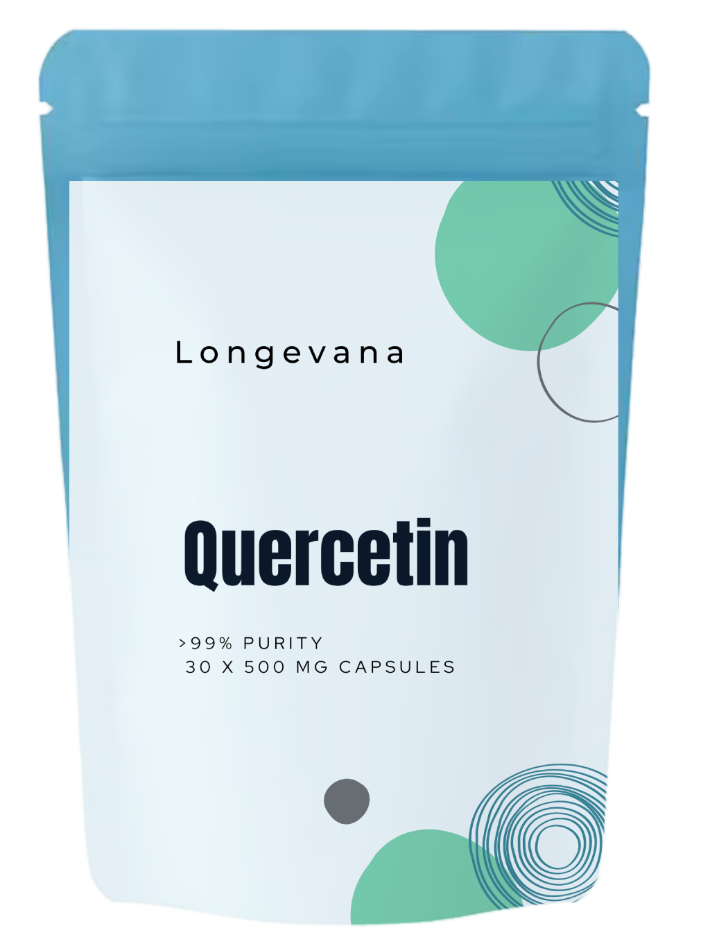 Quercetin 99% Kapseln von Longevana, hochdosiert mit 500mg, vegan und gesundheitsfördernd.