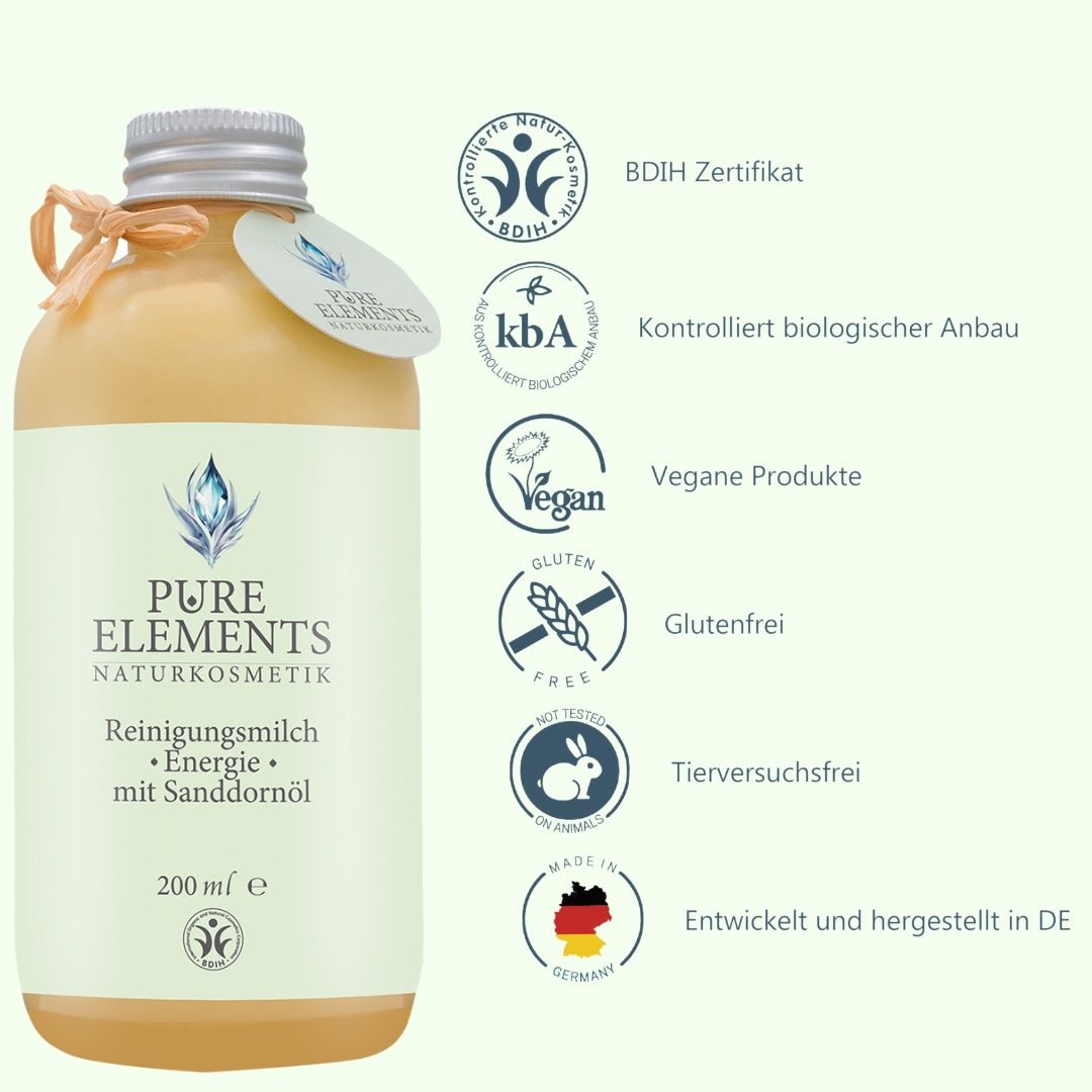 Reinigungsmilch •Energie• mit Sanddornöl