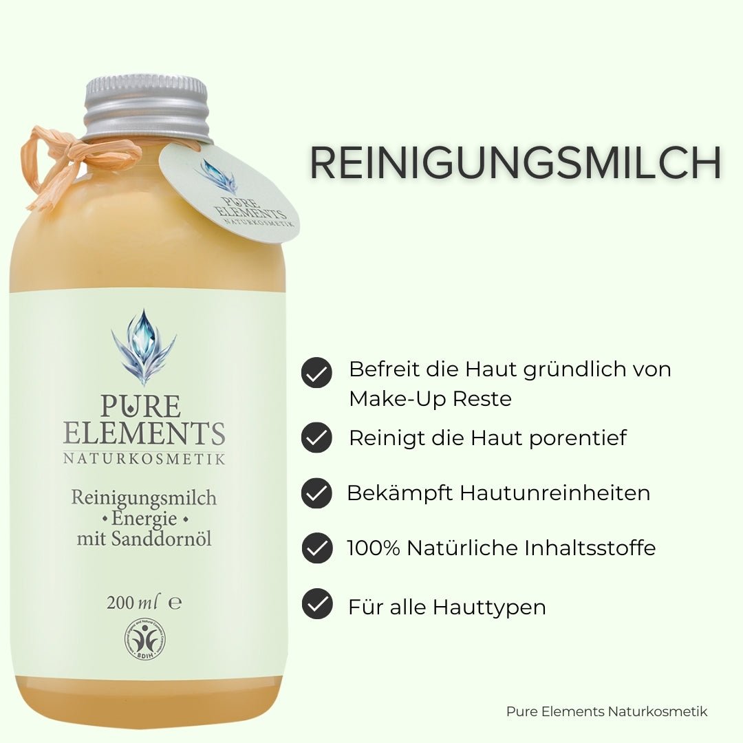 Reinigungsmilch •Energie• mit Sanddornöl