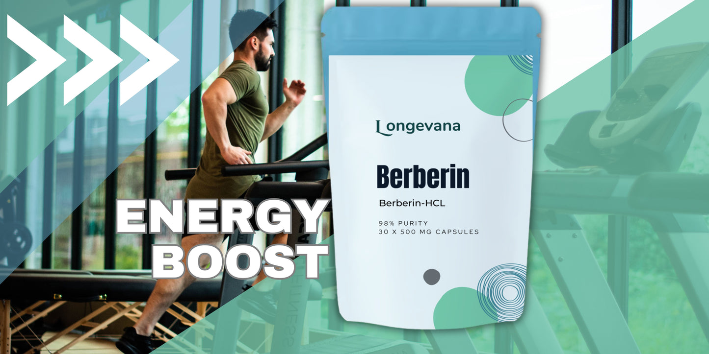 Backseite der Verpackung, zeigt Inhaltsstoffe und Laborgeprüft Siegel von Berberin Kapseln.