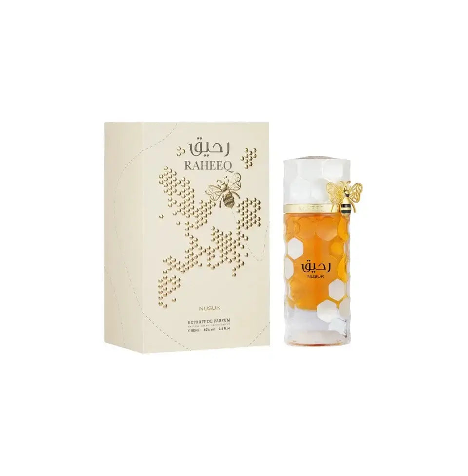 Nusuk Raheeq 100ml Extrait de Parfum in elegantem Flakon, orientalischer Duft für luxuriöse Momente.