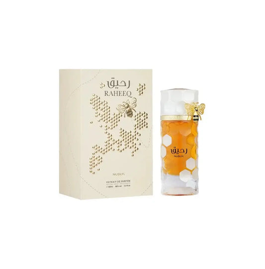 Nusuk Raheeq 100ml Extrait de Parfum in elegantem Flakon, orientalischer Duft für luxuriöse Momente.