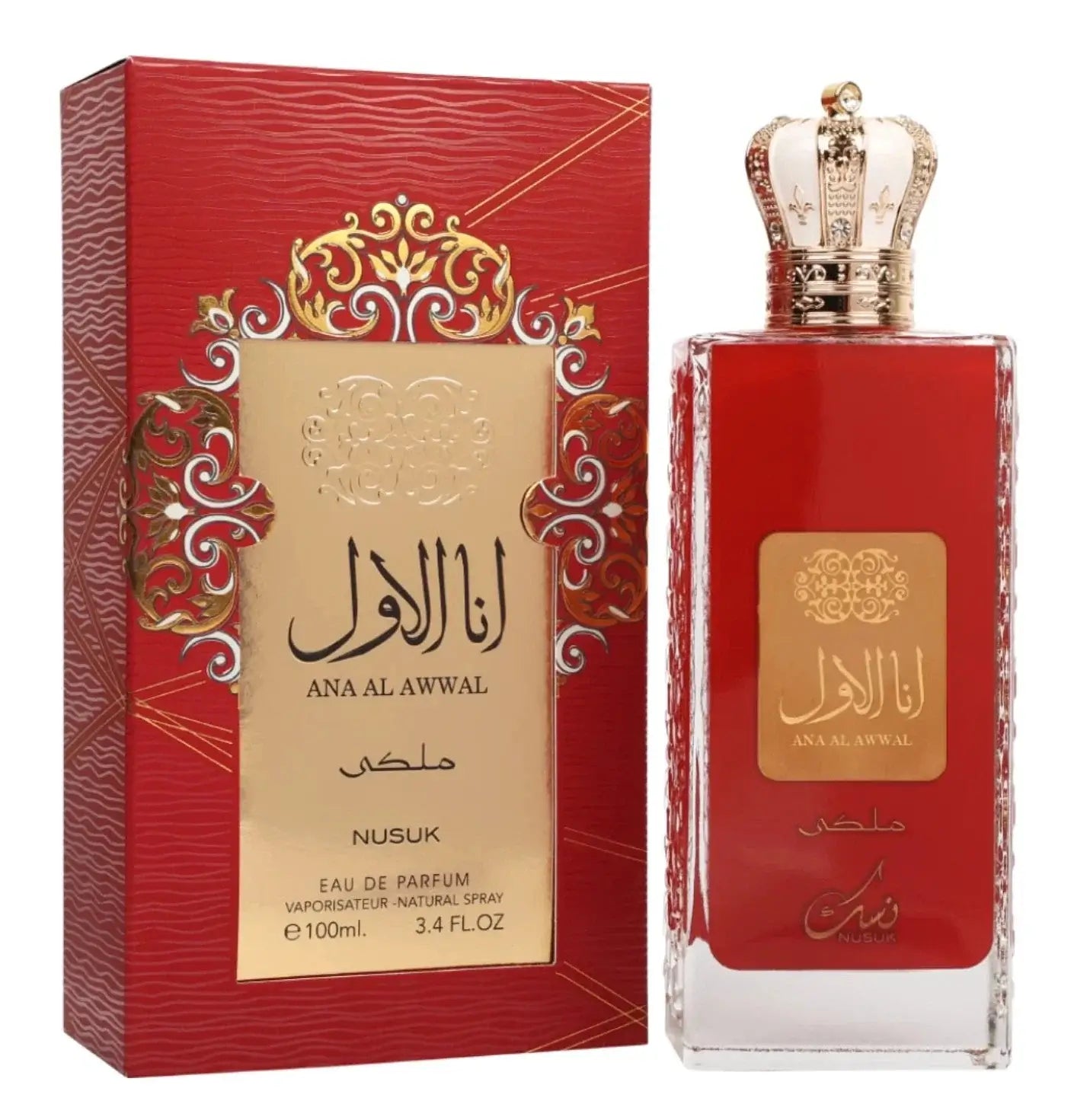Nusuk Ana Al Awwal Red Eau de Parfum in eleganter Flasche, idealer Luxus Duft Unisex.