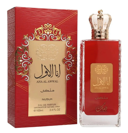 Nusuk Ana Al Awwal Red Eau de Parfum in eleganter Flasche, idealer Luxus Duft Unisex.