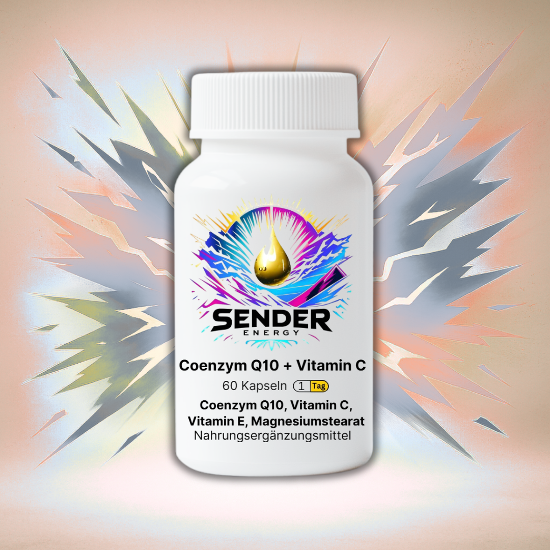 Coenzym Q10 & Vitamin C Kapseln von ekovita Premium für mehr Energie und ein starkes Immunsystem.