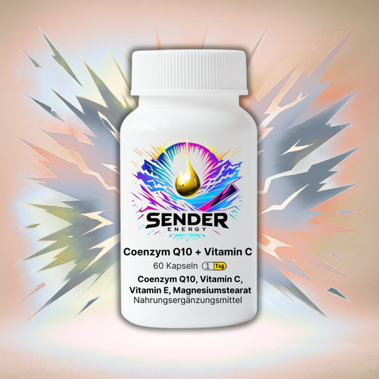 Coenzym Q10 & Vitamin C Kapseln von ekovita Premium für mehr Energie und ein starkes Immunsystem.