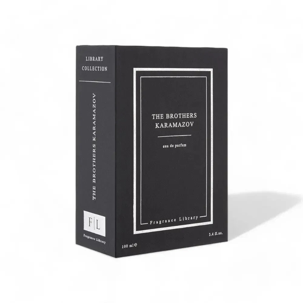 Verpackung des ekovita Premium Duft The Brothers Karamazov, stilvolles Design für maskuline Düfte.