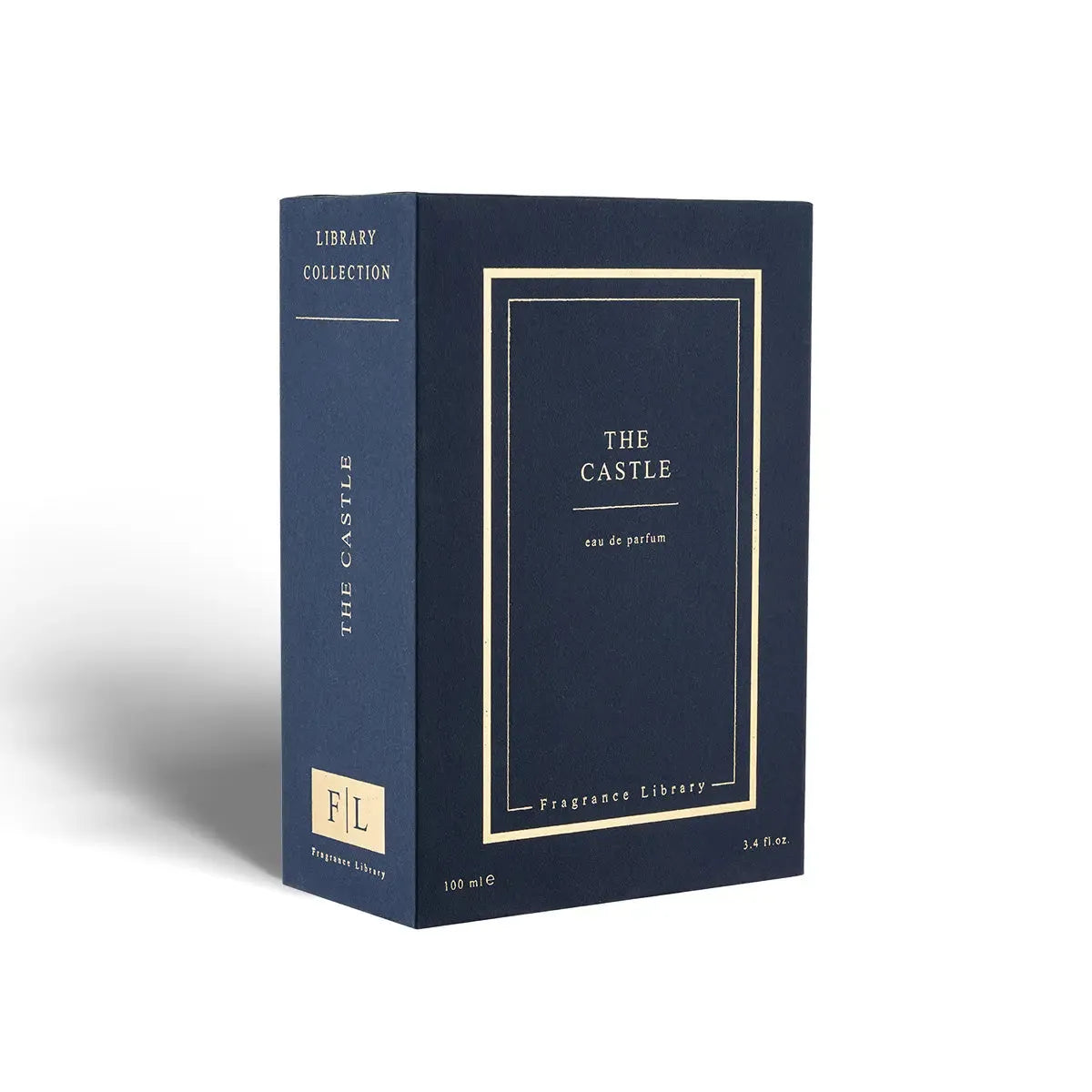 Detaillierte Ansicht der luxuriösen Verpackung des The Castle Duft von BLACK ELIXIR.