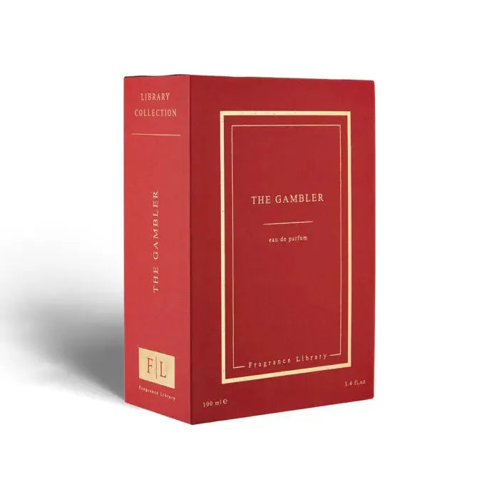 Detailansicht der Verpackung von The Gambler Eau de Parfum, stilvolles Design für den Premium Duft von ekovita.