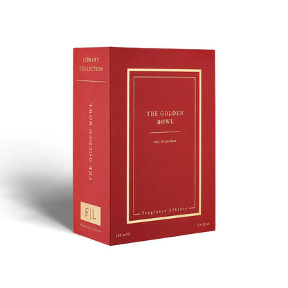 Detailansicht der edlen Verpackung des Golden Bowl Parfums von ekovita für besondere Anlässe.