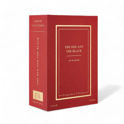 Detailaufnahme der edlen Verpackung von Eau de Parfum The Red and The Black von ekovita.