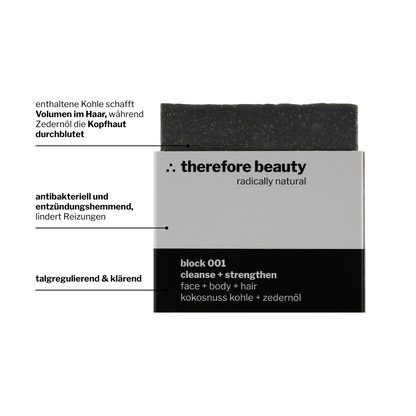 Schäumende Anwendung der Aktivkohle Seife block 001 für optimale Reinigung im Bad.