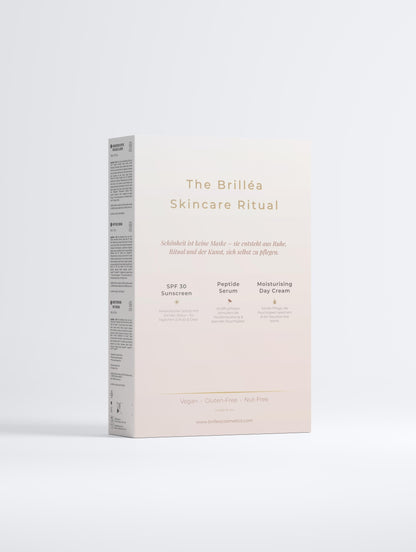 Detailansicht der Brilléa Hautpflege Produkte in der Collection Box.