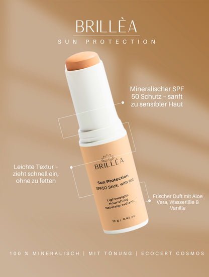 Familienfreundlicher Sonnenschutz Stick von Brilléa, perfekt für den Hochsommer.