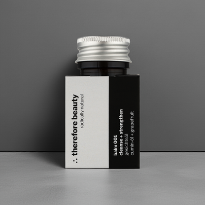 Hautveränderungen nach Verwendung von Balm 001 Gesichtsöl zur Bekämpfung von Unreinheiten.